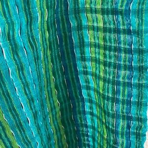 Striped all shades of Greens and Blues Scarf